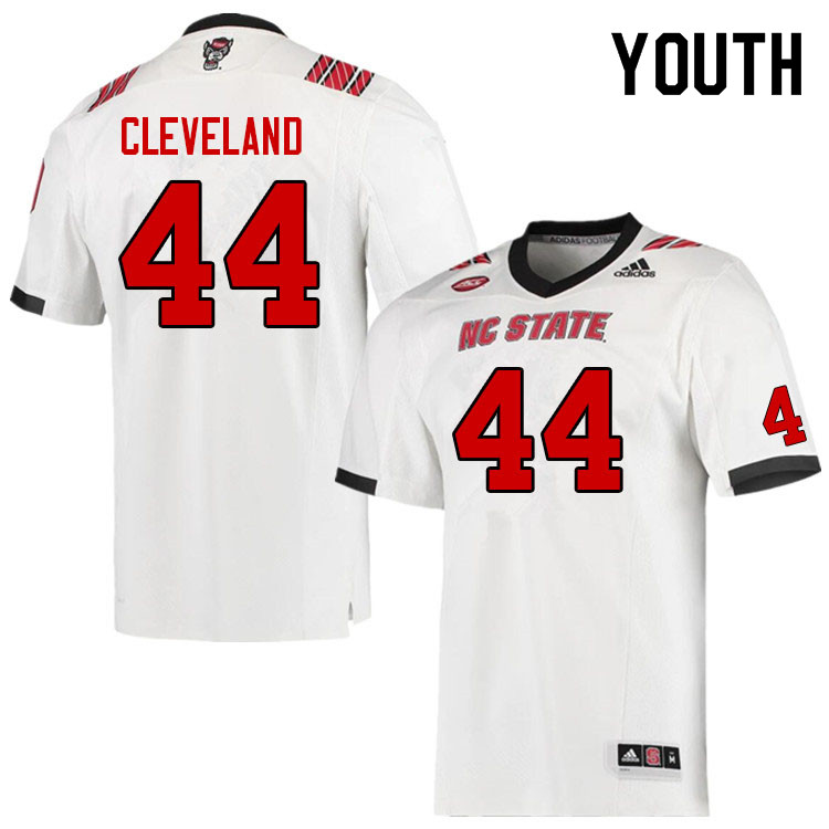 Youth #44 Brandon Cleveland NC State Wolfpack College Football Jerseys Sale-White
